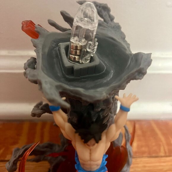 9" Dragon Ball Z Goku Son Goku Statue Figure Lamp Spirit Bomb Genki Dama Box - Picture 4 of 5